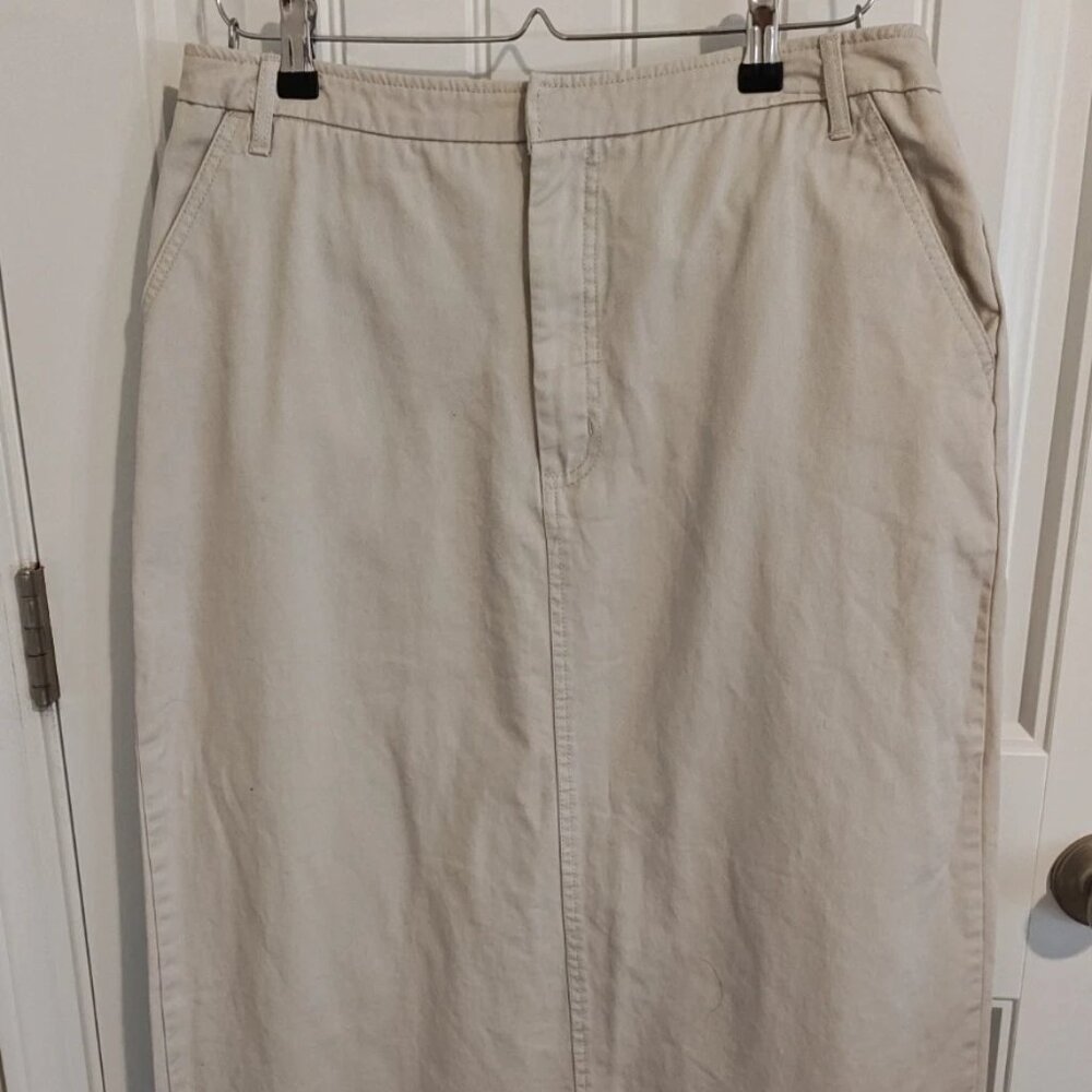 Full Length Kahki Pencil Skirt Size 12